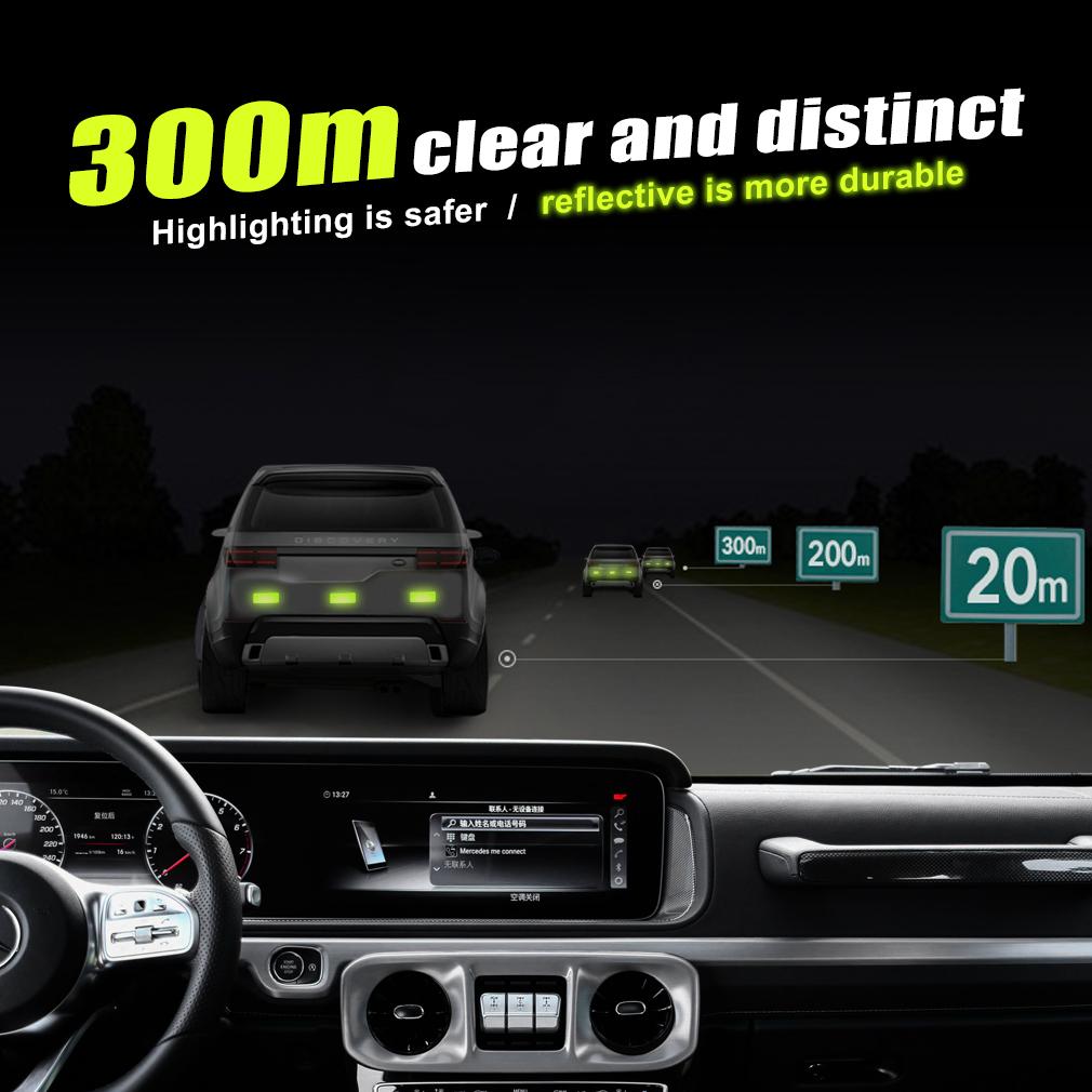 Цветные наклейки-отражатели для автомобиля. 10 штук