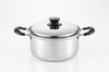Yoshikawa Integrate 22cm Pot with Induction and Direct Heat Made in SJ3396 Tsubame-Sanjo 4.5L Double-Handled Lid, Compatible, Japan,