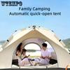 A Quick-opening Camping Tent for 3-4 People, with Double Doors, Lightweight and Portable, Perfect for Outdoor Camping, Hunting, Hiking