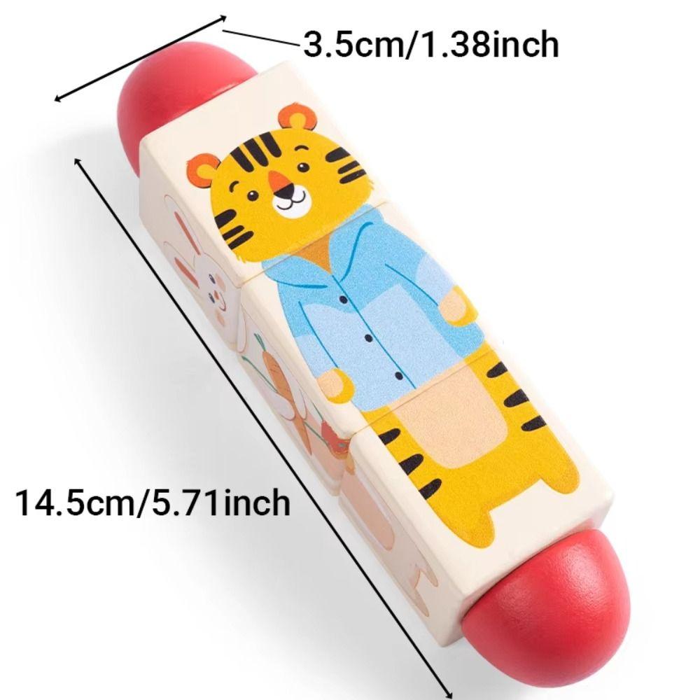 Educational Toy Animal Spin Puzzle Toy for Helps Develop Fine Motor Skills Logical Thinking
