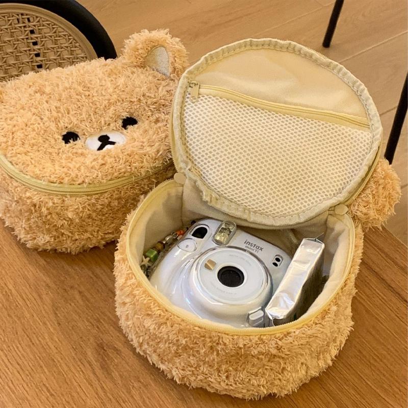 Cute Rilakkuma Storage Mini Makeup Bag Portable Toiletry Pouch Essential For Travel Practical Bathroom Home Goods Periphery Gift