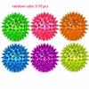 Оптовый мяч для питомца, мигающий и колючий, случайного цвета, материал TPR