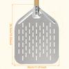 12Inch Pizza Peel Aluminium Alloy Pizza Shovel Non-Stick Perforated Pizza Shovels for Homemade Baking Pizza Bread Kitchen Gadget