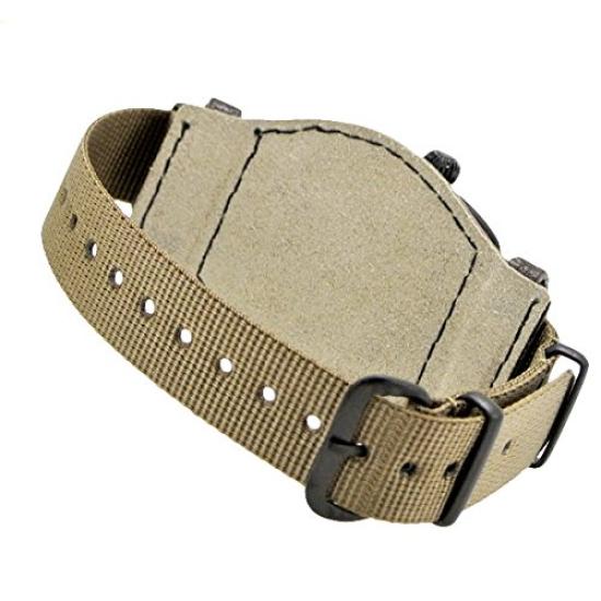 Varg Watch Company COUSSIN COAL MIL Наручные часы с кожаным ремешком GUIDI ROSELLINI и основанием, Коричневые, CO-L-007-09BK