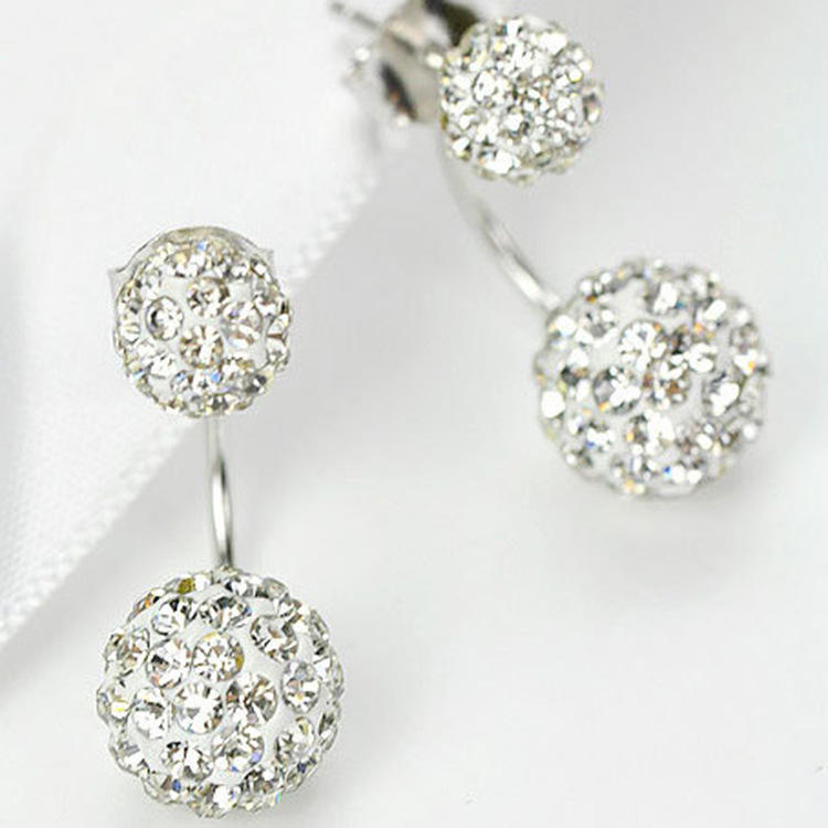 Fashion Crystal Ball Stud Earrings Earrings Hypoallergenic Shamboo Ball Fashion Earrings KTY