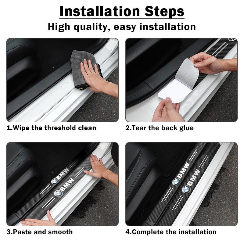 Car Door Threshold Protective Stickers Anti Scratch Waterproof Decal For BMW M E92 E87 F10 F20 F30 X3 X5 i3 ix3 E46 E90 E39 E60