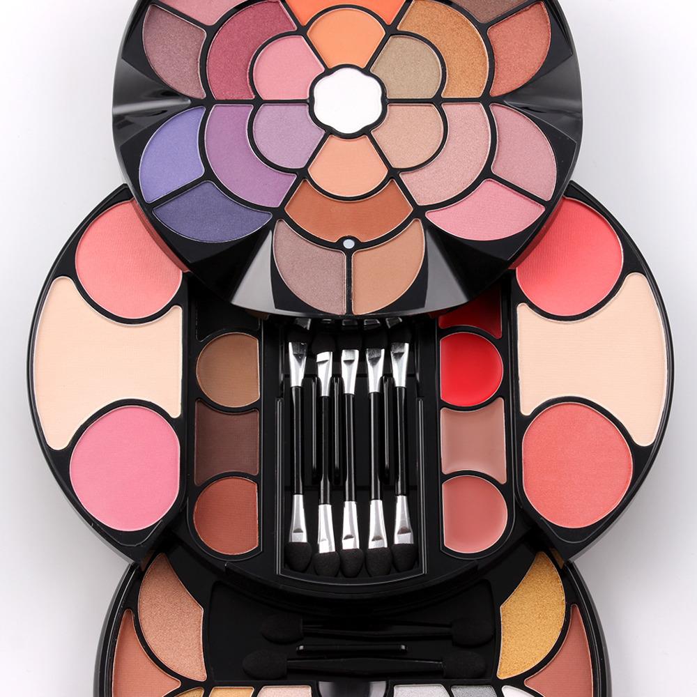 MISS ROSE 64-in-1 Exquisite Girl Set Floral Makeup Case All-in-one Makeup Kits Professional Makeup Eyebrow Powder Eye Shadow Lipstick