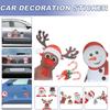 Christmas Car Decor Reflective Santa Stickers for a Festive Atmosphere