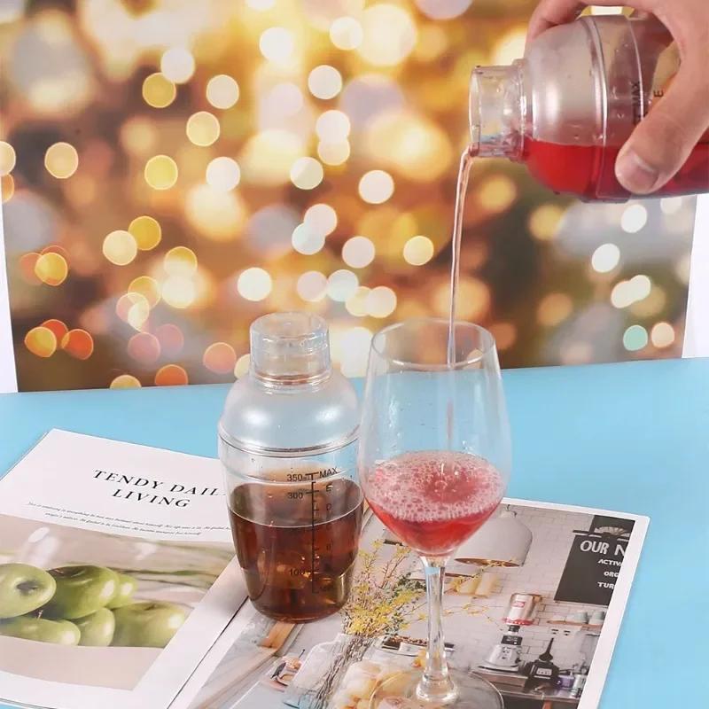 Пластиковый шейкер для коктейлей 500 мл / 700 мл, ручной шейкер Мартини со шкалой, стакан для молочного чая, вина, напитков, миксер, аксессуары для бара