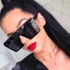 Retro Square Sunglasses Women Men Brand Designer Vintage Sun Glasses Female Male Fashion Punk Mirror Rectangle