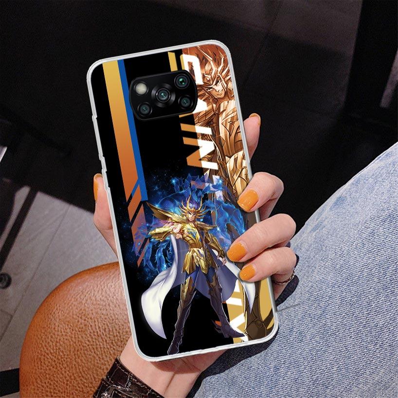 Чехол для телефона Saint Seiya Аниме для Xiaomi Poco X7 X6 X5 Pro F7 Ultra Redmi 15C 15 13C 13 12C 12 10 10A 10C 9 9A 9C 9T Обложка Poco X