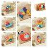 Wooden 3d Puzzle Cognitive Animal Traffic Shapes Matching Blocks For Early Education
