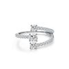 Tancise Classic 925 Sterling Silver  Zircon Ring Ladies Jewelry Wedding Promise Party Gift