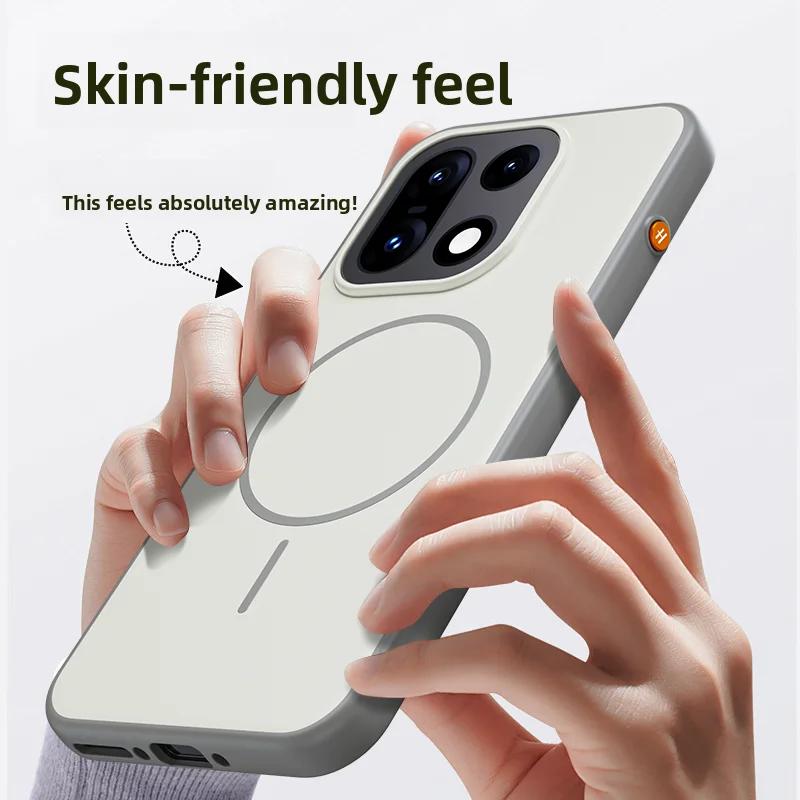 Чехол для телефона OnePlus 15 Жесткий силикон Skin Магнитная беспроводная зарядка Защитная задняя крышка Для One Plus 15 OnePlus15 Оболочка