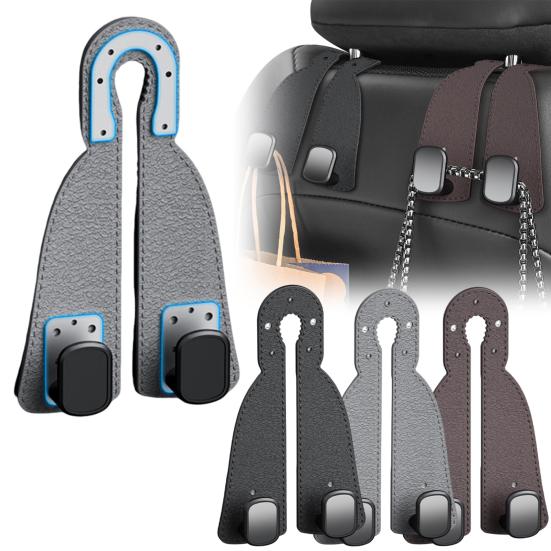 1/2 шт. автомобильный крючок для подголовника для хранения на спинке сиденья автомобиля из искусственной кожи