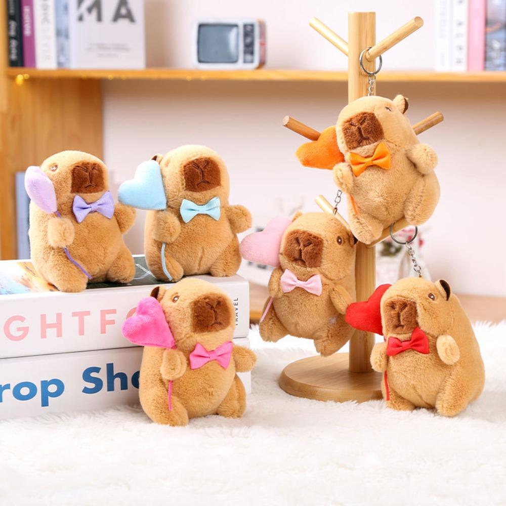 Брелок-мешок в виде капибары, плюшевая кукла-украшение для вечеринки, коричневый подарок на День святого Валентина