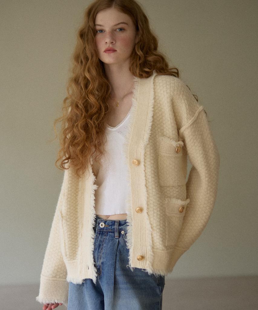 Opendoorstudio Winter Tweed Knit Cream