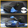 Motoforti Waterproof Car Cover Car Outdoor Full Car Cover for Mini Cooper 2DR 2002- 210DBlack Blue with Door Zipper
