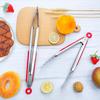 Huaqianguhh Кухонные щипцы с нескользящей ручкой и силиконовыми зубчатыми краями, зажим для еды из нержавеющей стали с фиксатором для гриля, барбекю, салата, посудомоечная машина