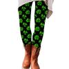 Женская ул.. Патрик Принт Эластичные Мягкие Леггинсы Повседневная Домашняя Одежда для Сна