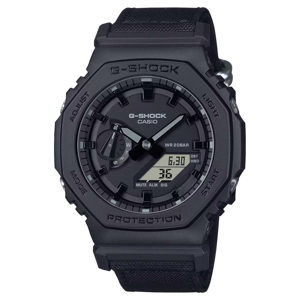 Casio Часы Carbon Современные G-Shock GA-2100BCE-1AER Черный, Черный,