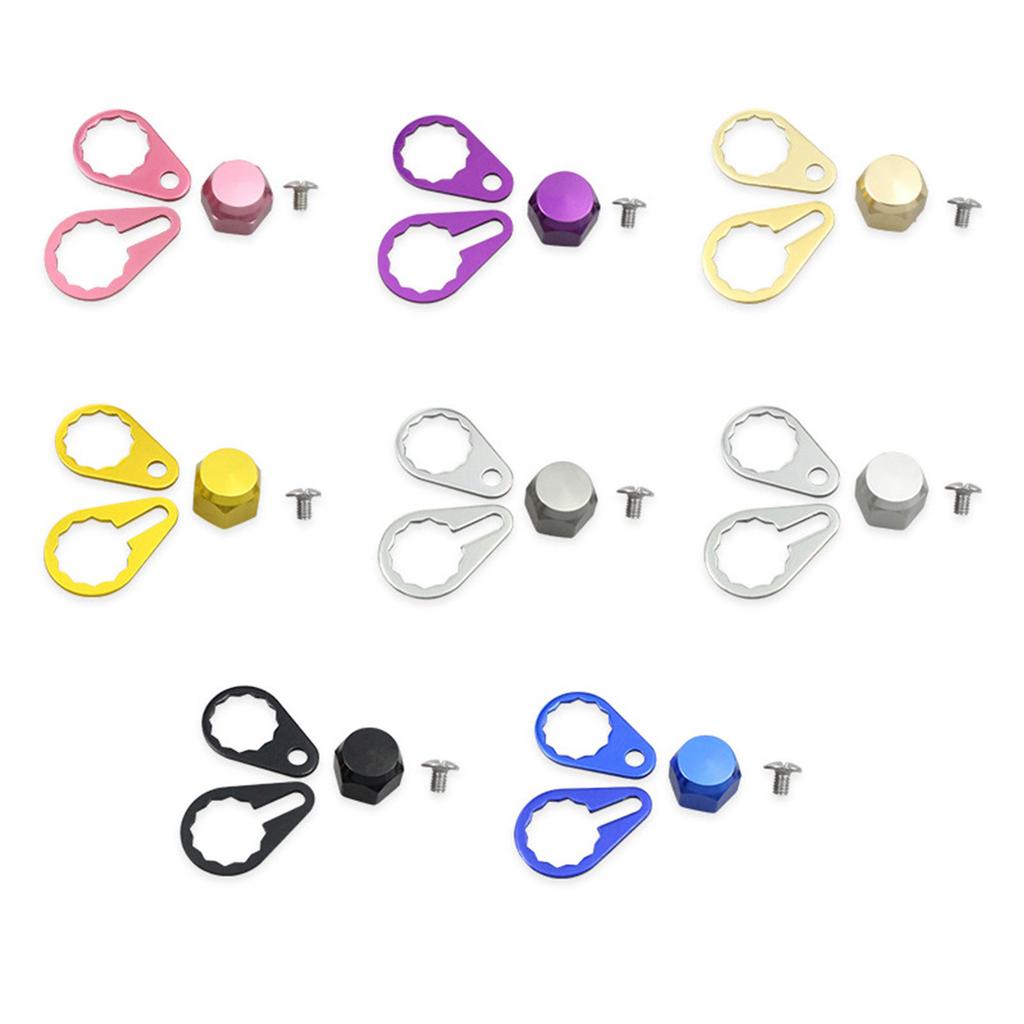 Комплект фиксирующих пластин для ручки рыболовной катушки, колпачки для винтов и гаек, фиксирующая пластина из алюминиевого сплава, крышка подшипника