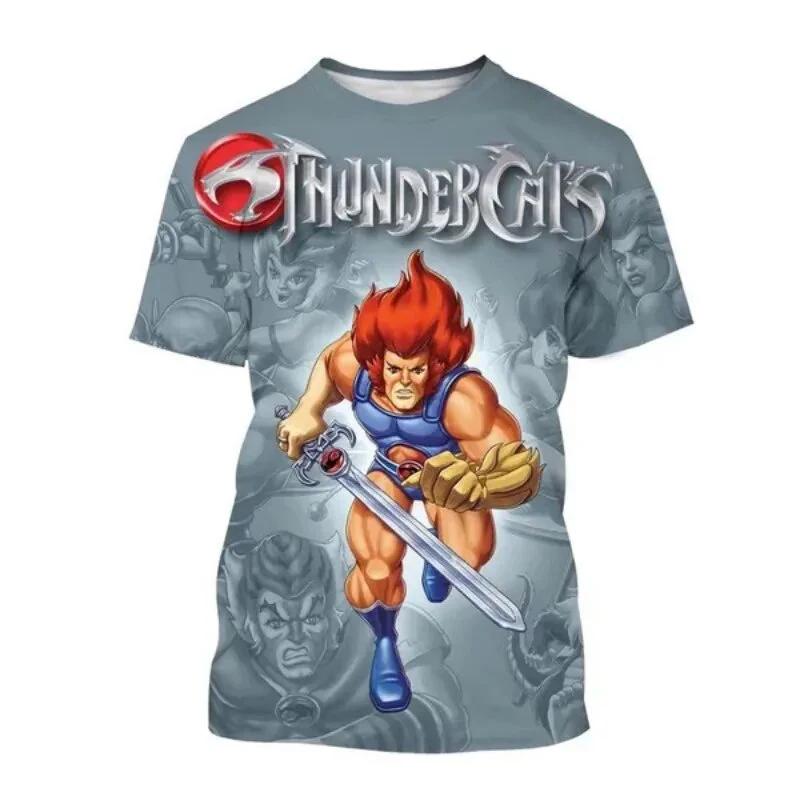 Hot Anime Thundercats 3D Print T-Shirts for Men Summer Fashion Streetwear Short Sleeve T Shirt O-Neck Tees Tops Clothing