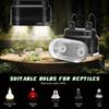 Snake Heating Light Twin Coffer Clock Control 160W Deep Coffer Design for Tort Amphibians 110V