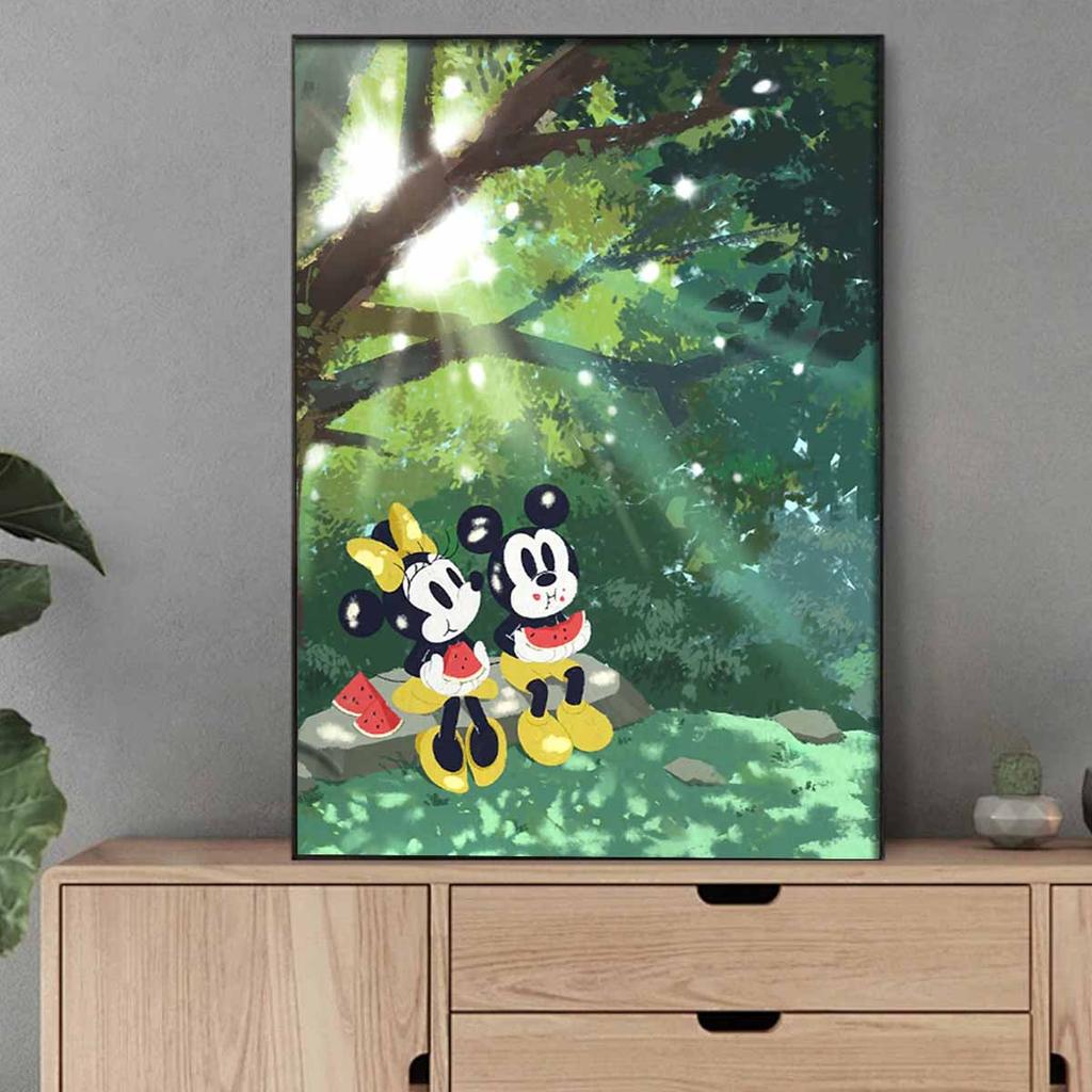 Full Round Diamond Painting Eating Watermelon Under The Shade of A Tree  Art Rhinestone Picture Mosaic DIY 5D Cross Stitch Embroidery Home Decoration