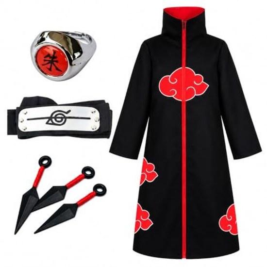 NARUTO Shippuden Akatsuki Mantle Uchiha Itachi Ring S M L XL 2XL Event Photoshoot Halloween Cultural Festival Ladies School Mens Adults Kids Children