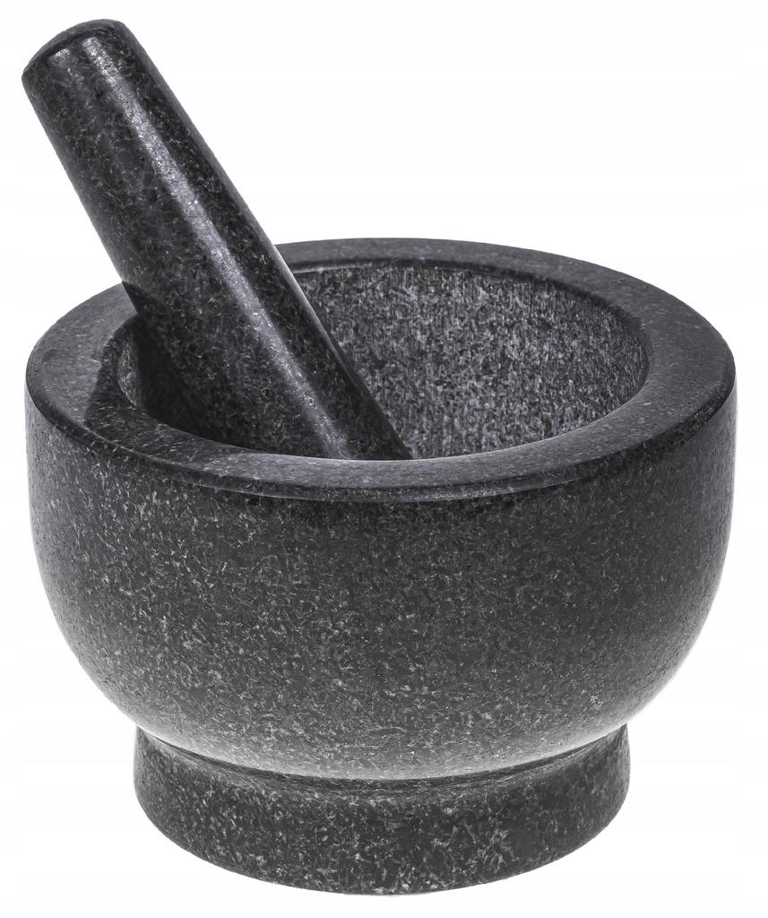 Granite Stone Mortar Black Pestle For Kitchen Herbs Spices Medicines