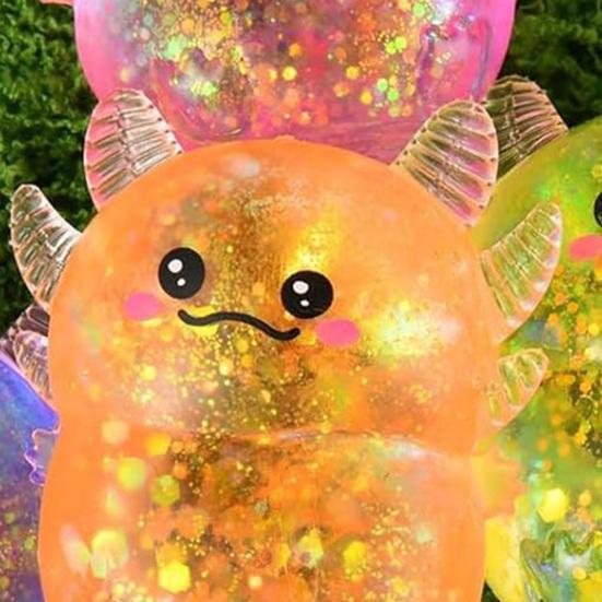 Набор сжимаемых игрушек-аксолотлей, Игрушки для снятия стресса для взрослых и детей, Мягкие сенсорные сжимаемые шарики из ТПЭ с медленным подъемом для снятия тревожности, Призы для класса, День рождения