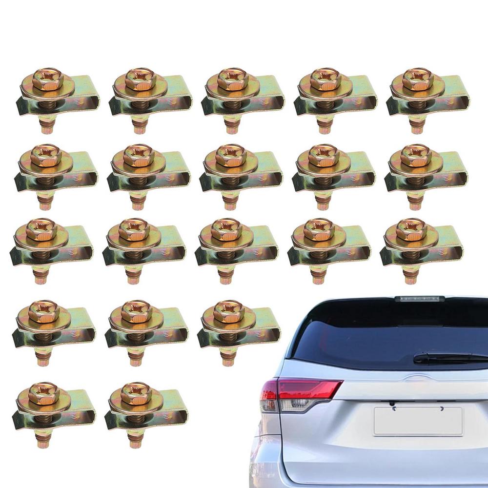 Автомобильные клипсы для болтов бампера, гайки, фиксирующие клипсы, клипсы бампера 20X U-образные автомобильные клипсы, крепежи, набор фиксаторов, автомобильные клипсы M4