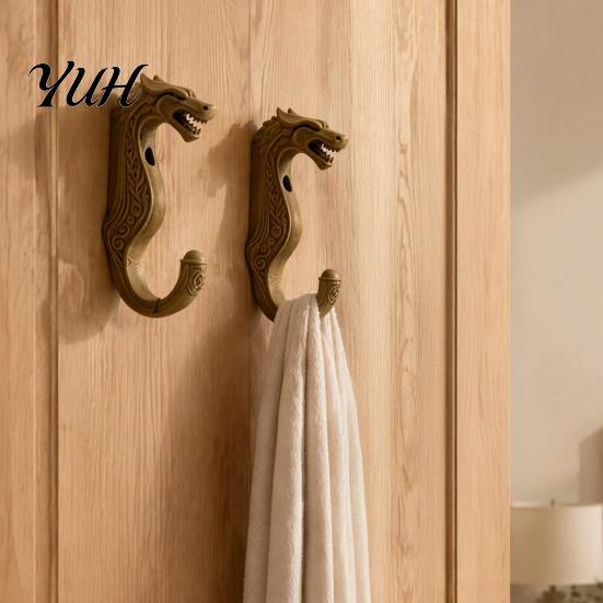 Decorative Key Hanger for Hallway 3D Printed Viking Dragon Wall Hook, Nordic Style Coat Hanger, Environmentally Friendly PLA Art Durable Storage