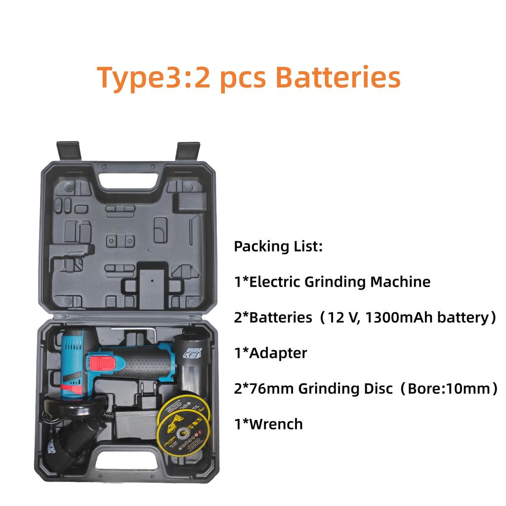 3inch Mini Multifunctional Angle Grinding Machine Handheld Lithium Angle Grinder Household Electric Grinding Tool