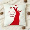 DDelta Sigma Theta Button Doublesided Printed Square Decorative Cushion Cover for Sofa Living Room Home Decor