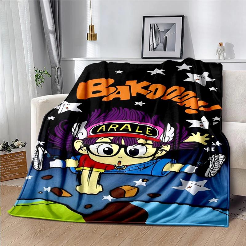 DR-Slump-Arale Cartoon Throws Blanket Kids Super Soft Cute Blankt for Travel Couch Sofa Picnic Bed Flannel Blanket Birthday Gift