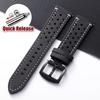 Винтажный ремешок для часов ручной работы 18 мм 19 мм 20 мм 21 мм 22 мм 24 мм Кожаный ремешок Серый Черный Коричневый Дышащий Пористый Ремешок для смарт-часов