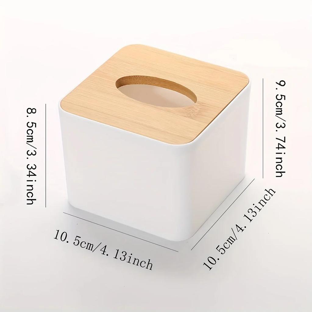 1pc/2pcs-Tissue Box Napkin Holder Case Paper Box Container Bamboo Cover Solid Wood Hotel Storage Box Home Table Decoration