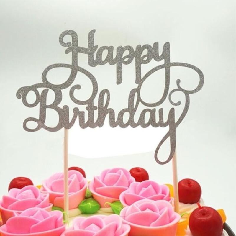 5 шт./набор С Днем Рождения Торт Топпер Бумага Украшения Торта Праздничные Принадлежности ADM