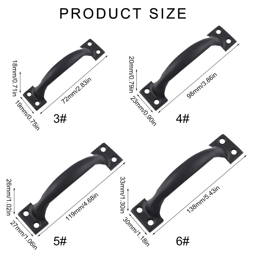 4pcs Barn Door Drawers Handles Bows-Shaped Metal Wardrobe Cabinet Pulls Iron Furniture Knob for Home Decoration