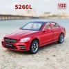 1:32 Модель автомобиля Mercedes-Benz C260L С инерционным механизмом Акусто-оптическая Сплав Литой металл Игрушки Автотовары Модель для детей мальчиков A54