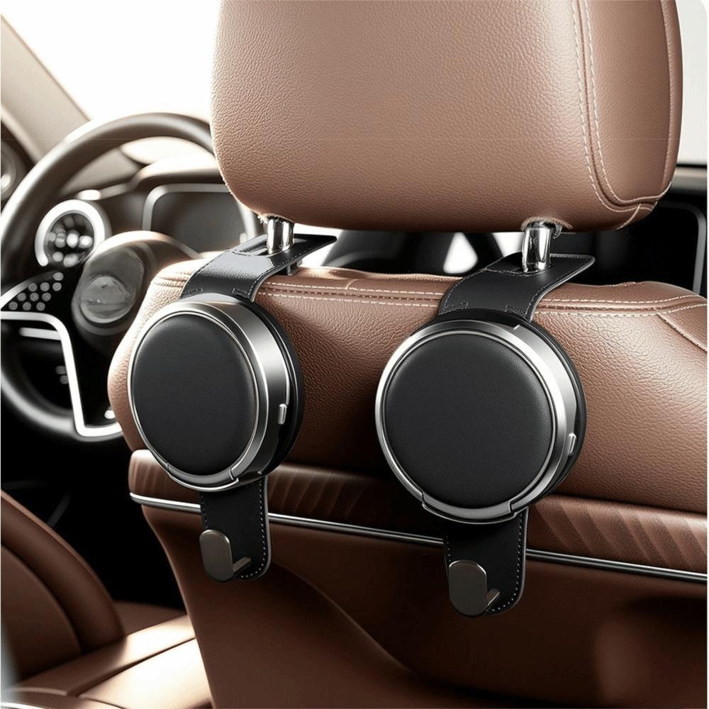 Metal Hook Car Seat Headrest Hook Foldable Hanging Backrest Cup Holder Car Seat Back