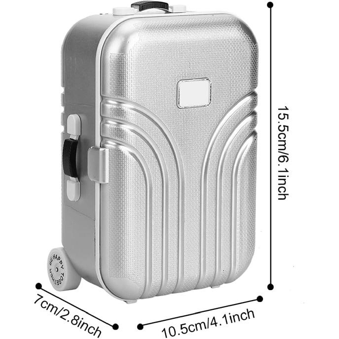 Doll Accessories Carry On Suitcase for Doll Suitcase Luggage Mini Travel Suitcase for 18 Inch Girl Doll Travel Gear Mini Trolley Case Doll Carrier