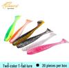 Double Color T-Tail Curly Maggot Soft Bait Lure