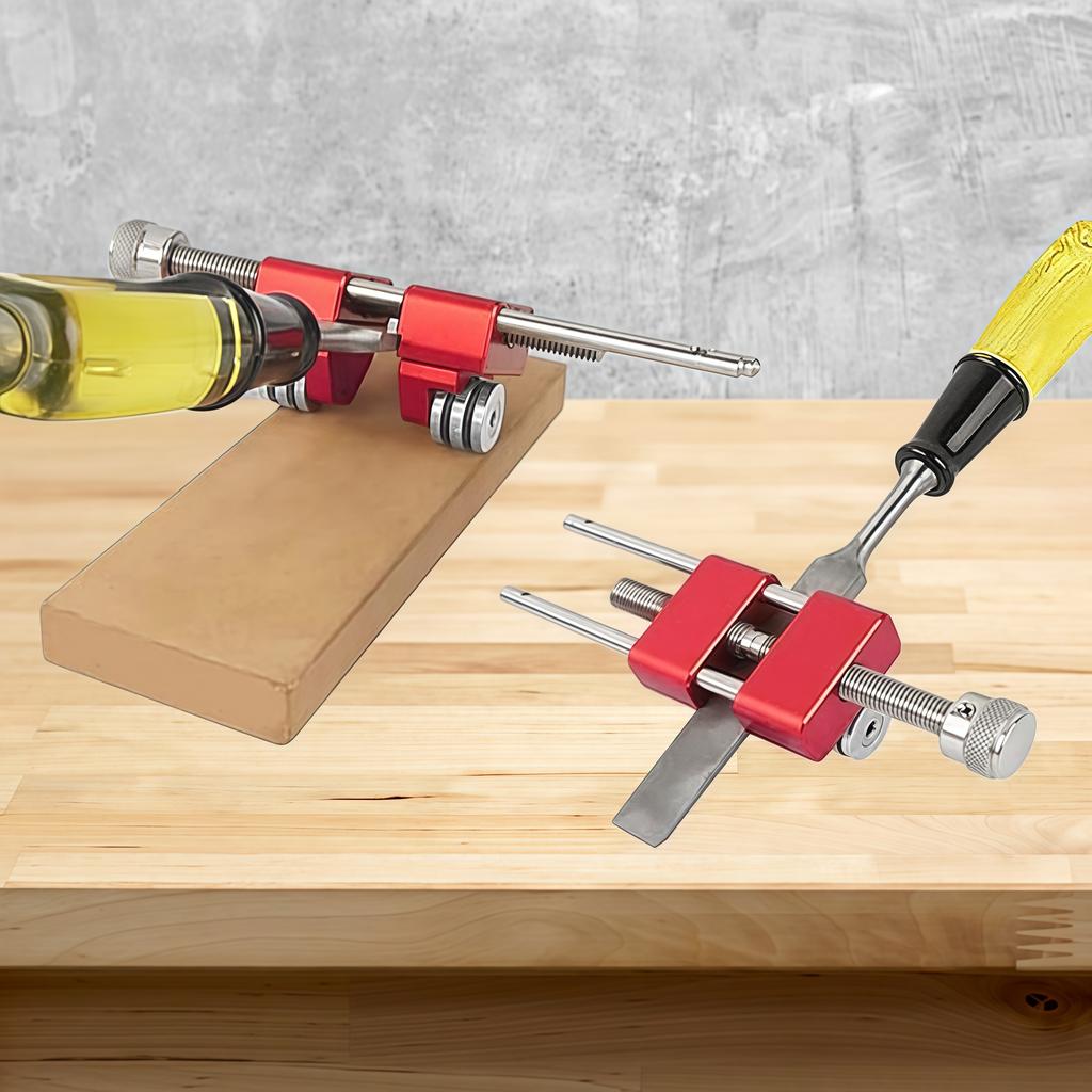 Angle Sharpener Guide Bracket - Aluminum Honing Guide Sharpening Jig for Chisels and Planes Wood Chisel Edge Sharpening Holder