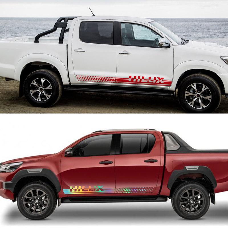 Для Toyota Hilux Vigo Revo Пикап Боковые Полосы на Дверь Наклейка Графика для Грузовика Виниловые Декоративные Накладки Авто Наклейки Аксессуары для Авто Тюнинга