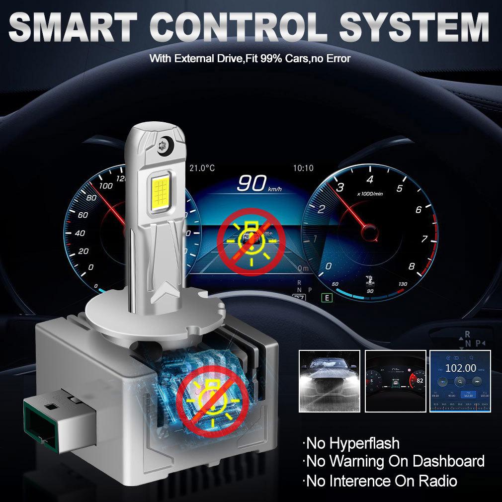 2 шт. 60000 лм D1S D3S светодиодные лампы для фар D2S D4S D8S D1R D2R D3R D4R D8R Turbo LED 30SMD CSP лампы для автомобильной фары Canbus 100 Вт 6500К фара