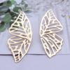 Hollow Butterfly Earrings Stud Romantic Elegant Big Fan Shaped Metal Earrings For Women Jewelry Gifts Arrive