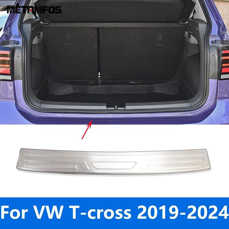 Аксессуары Для Volkswagen VW T-cross Tcross - 2024 Внешний Задний Багажник Бампер Накладка на Порог Дверной Порог Защитная Накладка
